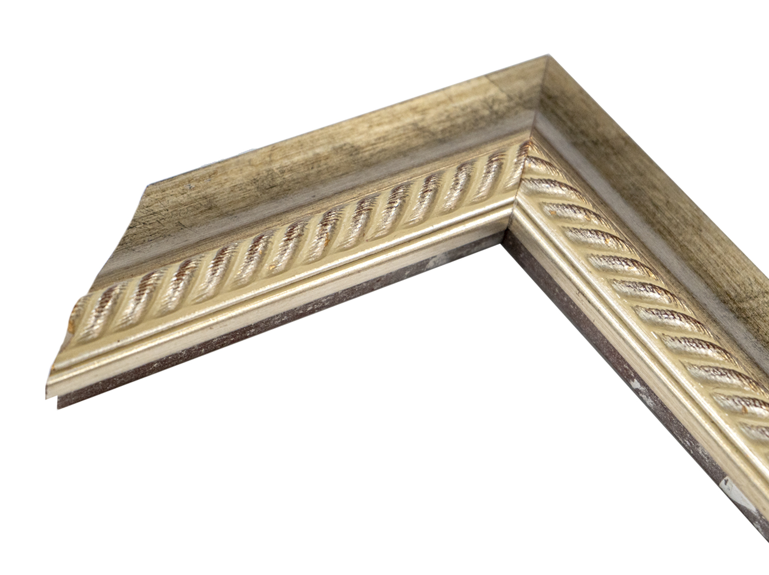 Gemini Wood Moulding - SILVER W/BRAIDED LIP G-1280 **OVERSTOCK - Image 2