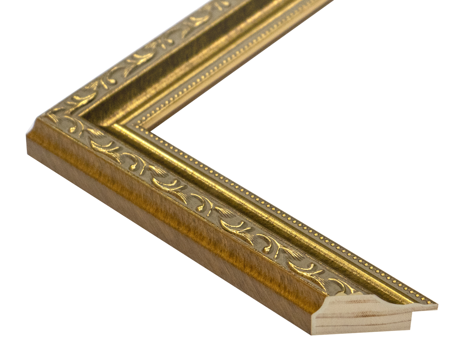 Gemini Wood Moulding - GOLD ORNATE/BEADED LIP G-1417 - Image 2