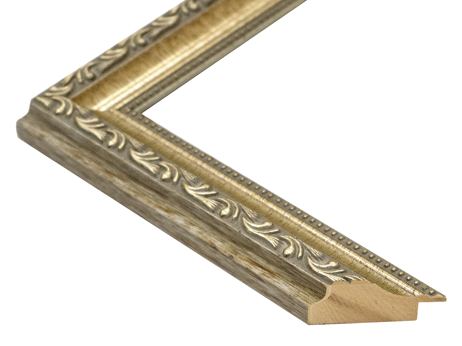 Gemini Wood Moulding - SCRATCHED SILVER ORNATE G-2806 - Image 3