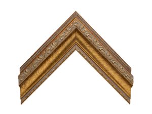 Gemini Wood Moulding - SCRATCHED GOLD ORNATE G-2807