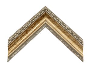 Gemini Wood Moulding - SCRATCHED SILVER ORNATE G-2808