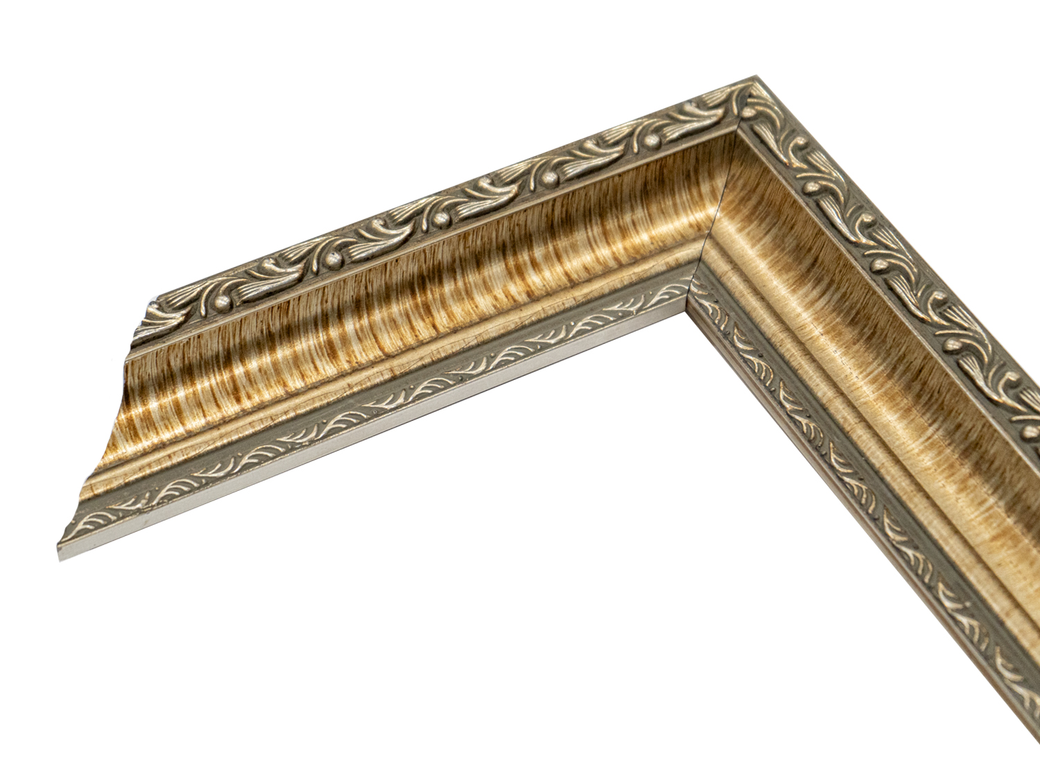 Gemini Wood Moulding - SCRATCHED SILVER ORNATE G-2808 - Image 2