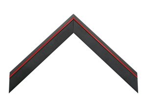 Gemini Wood Moulding -  Black cap with Red Line G-8310