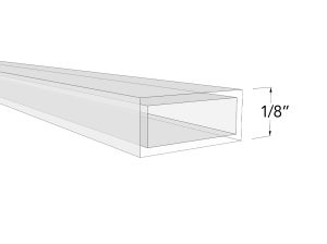 Econospace Clear 1/8" Hollow Spacer (100' Tube) P-914