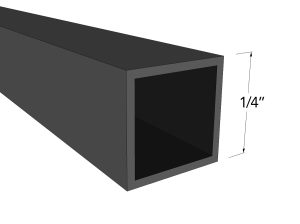 Econospace Black 1/4" Hollow Spacer (60' Tube) P-917