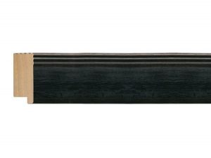Fotiou Wood Moulding - SMOKED ANTRACITE/ SILVER RIBBED BACK