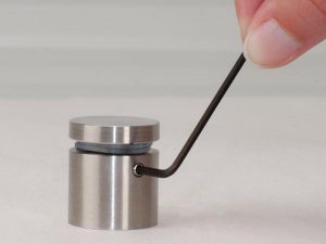 TAMPER PROOF STANDOFF 1 BARREL X 3/4 CAP STAINLESS STEEL *SPECIAL ORDER