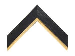 UFP Wood Moulding - Town & Country 1 9/16" Black Rustic w/ Gold G-B607