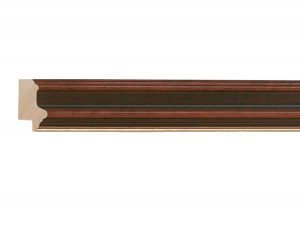 Gemini Wood Moulding - TWO TONE WALNUT W/ GOLD G-734
