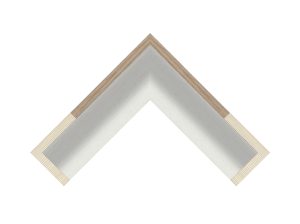 Gemini Wood Moulding - Solana 3/8" Natural & White Float Frame (2" D) G-1247162