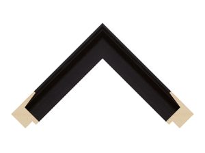 Gemini Wood Moulding - Solana 1 3/8" Black Grain Hybrid Float/Standard Frame G-1258514
